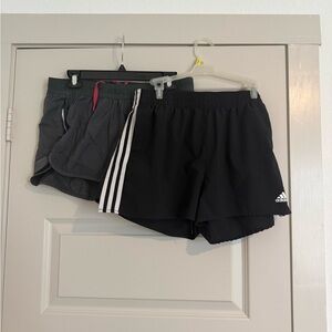 Adidas Black Shorts with White Accents